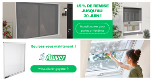 Moustiquaires pour portes et fenêtres, 15 % de remise jusqu'au 30 juin !